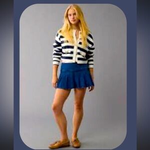 Americsn eagle pleated high rise denim mini skirt